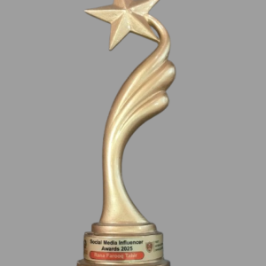 All-Metal Star Award – Golden Powder Coated Recognition Trophy