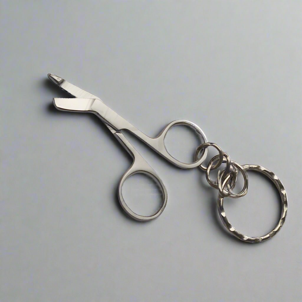 Mini-Bandage-Scissors-Keychain-silver - SHS Gifts | Crafted to Be Given