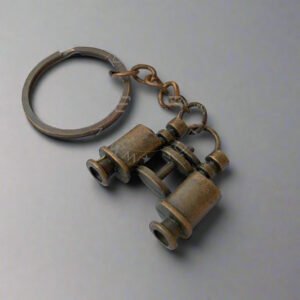 Miniature Binocular Keychain – Antique Bronze Zinc Alloy Explorer Charm