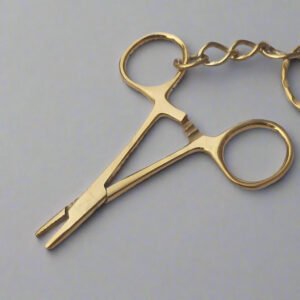 Miniature Needle Holder Keyring (Fully Gold Plated)