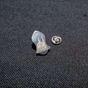 Nalain Mubarak Shaped Stainless Steel Islamic Lapel Pin – Matte Finish