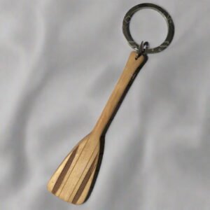 Premium Large Wooden Paddle Keychain – Handmade Solid Wood Sports Edition (4 Inch)