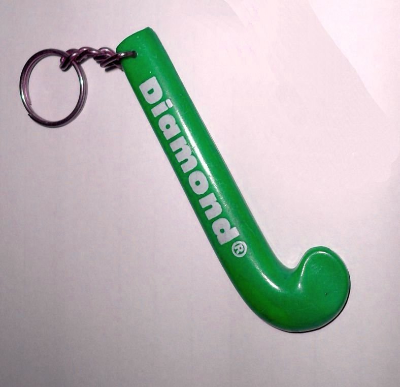 Plastic Hockey Stick keyring-green - SHS Gifts | Crafted to Be Given