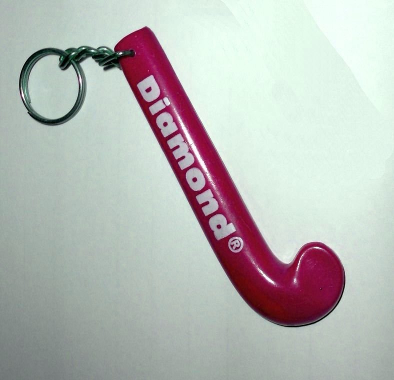 Plastic Hockey Stick keyring-pink - SHS Gifts | Crafted to Be Given