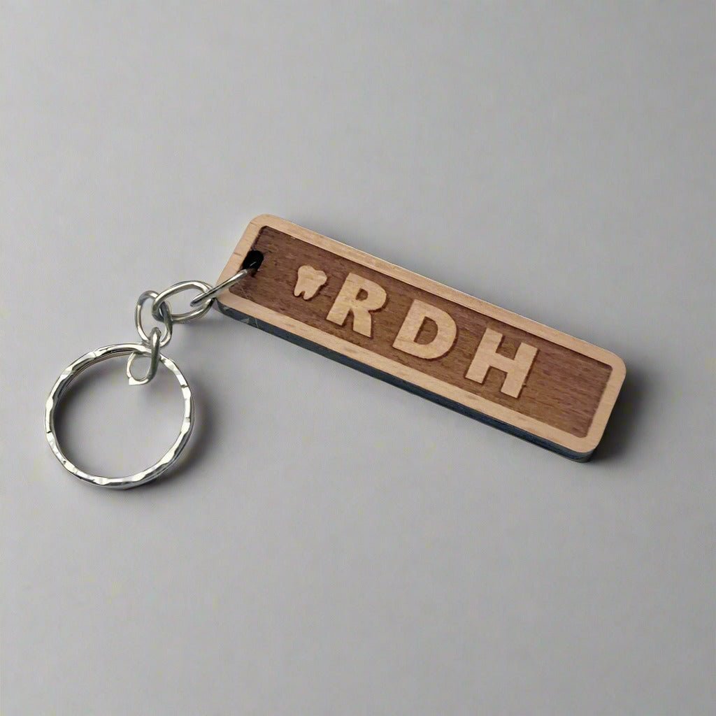 RDH-dental-wooden-Keychain - SHS Gifts | Crafted to Be Given