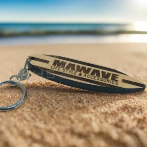 Customized Miniature Wooden Surfboard Keychain – Laser Cut