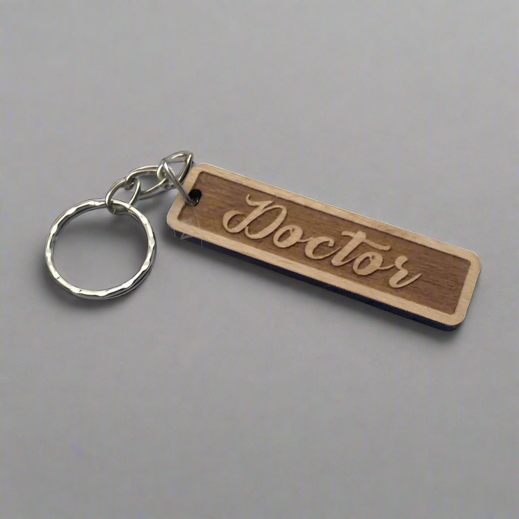 Wooden-keychain-for-a-Doctor - SHS Gifts | Crafted to Be Given