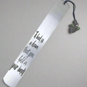 “A Book Is a Dream” Stainless Steel Bookmark – Laser Engraved Inspirational Reading Accessory