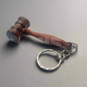 Miniature Rosewood Gavel Keyring – Legal Gift for Lawyers & Law Students