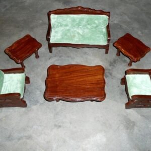 Miniature Solid Wood Living Room Sofa Set