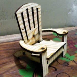 Miniature Wooden Adirondack Easy Chair – Dollhouse & Display Décor