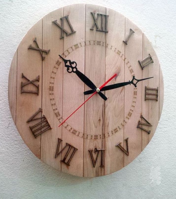 Customized Logo Wooden Wall Clock-side - SHS Gifts | Crafted to Be Given