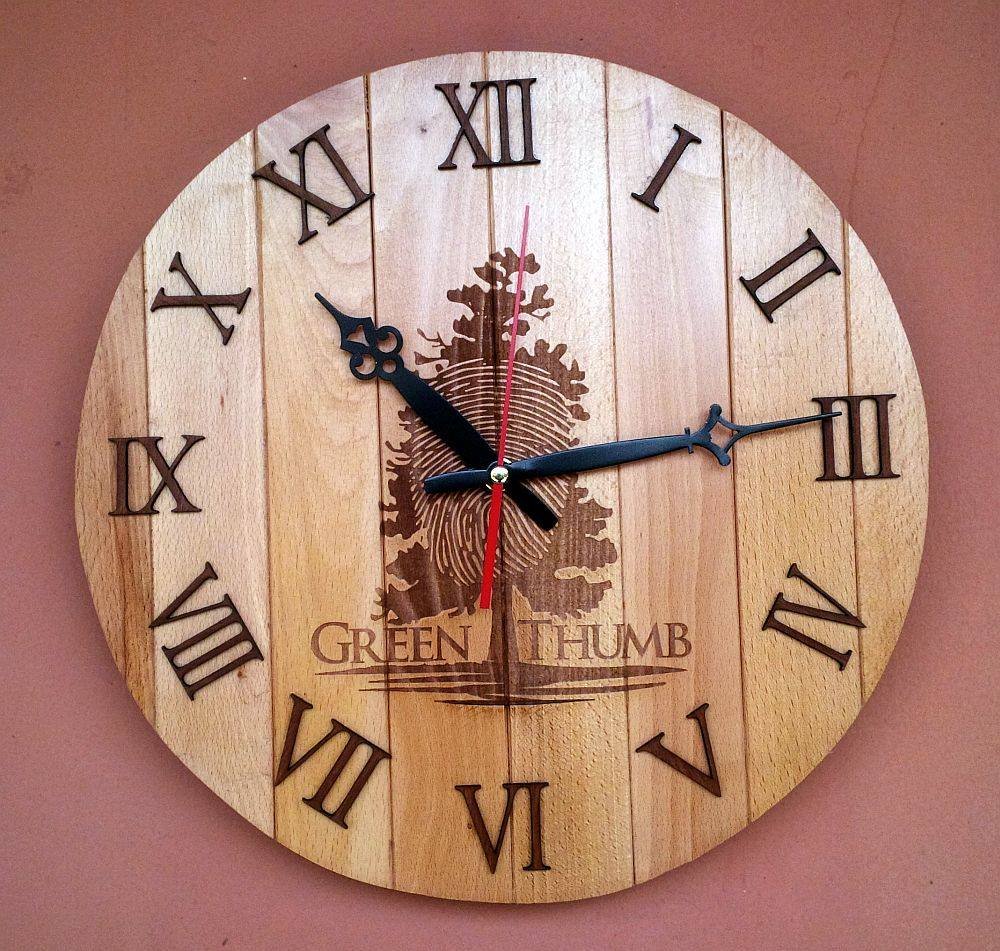 Customized Logo Wooden Wall Clock - SHS Gifts | Crafted to Be Given