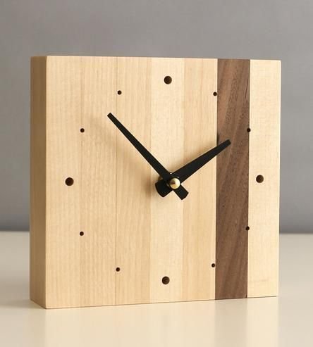 Dual Tone Wooden Desktop Clock - SHS Gifts | Crafted to Be Given