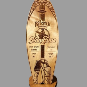 Laser Engraved Surfboard Trophy – Custom Wooden Surfing Award (12 Inch)