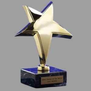 Metal Gold Plated start with stone base - SHS Gifts | Crafted to Be Given