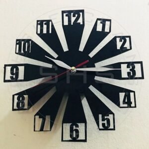 Modern Radial Number Acrylic Wall Clock – Bold Minimalist Design