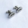 Mustache Engraved Round Cufflinks - SHS Gifts | Crafted to Be Given