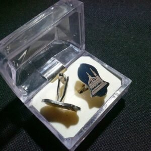 Nalain Sharif Shaped Stainless Steel Cufflinks – Islamic Engraved Religious Cufflinks