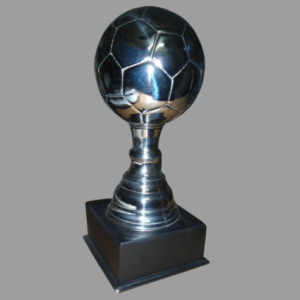 Premium Football Shaped Soccer Trophy – Stainless Steel Championship Award (18 Inch)
