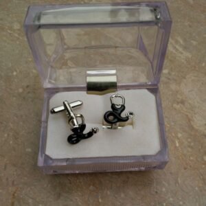 Stethoscope Shaped Cufflinks – Medical Doctor Cufflinks for Healthcare Professionals