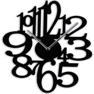 Modern Number Style Wall Clock – Laser Cut Acrylic Design
