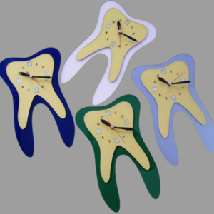 Tooth Shaped Dental Wall Clock – Double Layer Custom Clinic Clock (14 Inch)
