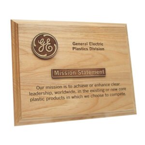 Horizontal Beechwood Recognition Plaque – Custom Laser Engraved Corporate Award (8×6 Inch)