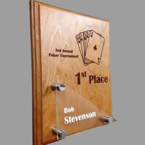 Wood & Clear Acrylic Custom Recognition Plaque – Laser Engraved Corporate Award