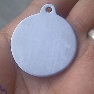Round Stainless Steel Pet ID Tag – Matte & Powder Coated Finish (QR Code Ready)
